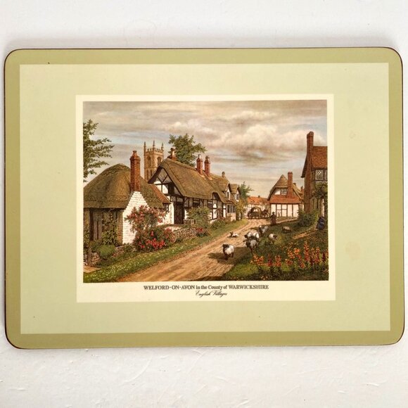 1970s Harrods Pimpernel English Villages Deluxe Place Mats Set Of 6 Vintage - Picture 15 of 16